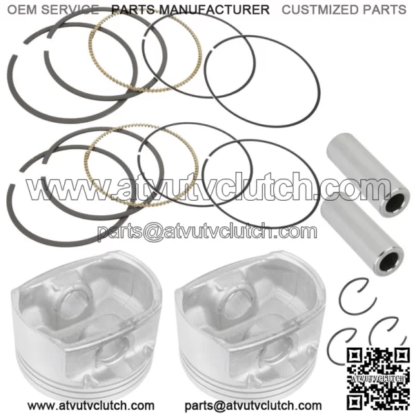 2 Cast Aluminium Cylinder Piston Kit for Polaris Sportsman 800 EFI 2005-2014 For: Polaris Sportsman 800