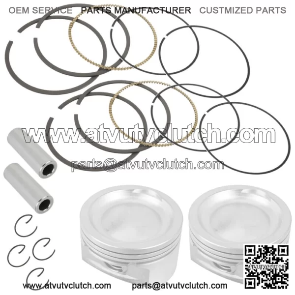 2 Cast Aluminium Cylinder Piston Kit For Polaris RZR 800 EFI 2011 2012 2013 2014 (For: Polaris) - Image 2