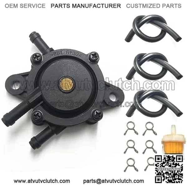 Fuel Pump with Filter and Oil Hose Compatible with Kohler 25HP-75HP Small Engine Golf Cart Lawn Mower Yamaha Honda Kawasaki JD Engine 491922 691034 692313 808492 808656