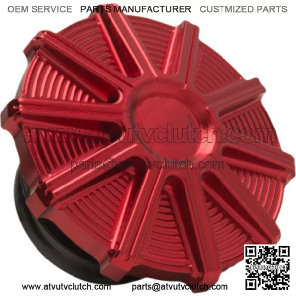 Arlen Ness Red 10 Gauge Billet Screw In Vented Gas Cap Harley Big Twin XL 96+ (For: Harley-Davidson)