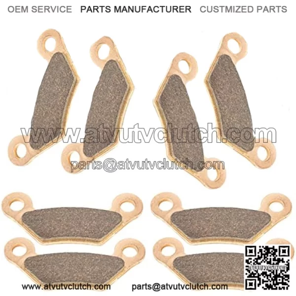 4 Front Rear Brake Pad Compatible with John Deere Xuv Gator 620I Gas/Xuv Gator 850D Diesel