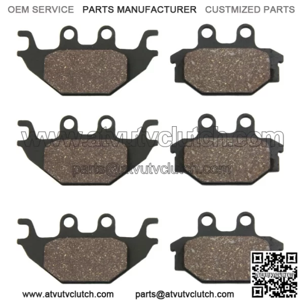 Front & Rear Semi-Metallic Brake Pads for Kawasaki Brute Force 300 for 2012-2023