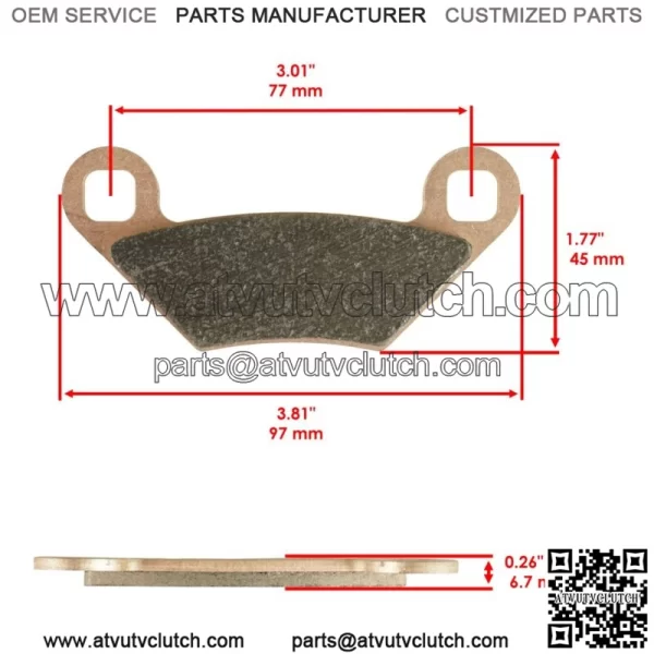 Front Rear Brake Pads Polaris Sportsman 450 2020-21/ 570 Touring Premium 2021-22 For: Polaris Sportsman 570 - Image 2