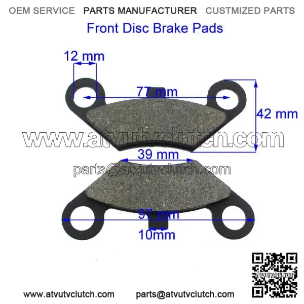 Front Disc Brake Pads For Buyang/JCL 300cc ATV Quadzilla 500 RS6 CF MOTO