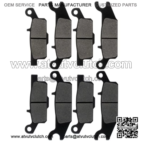 Front and Rear Brake Pads for Yamaha Grizzly 700 YFM700F 2007-2020 (For: Yamaha)