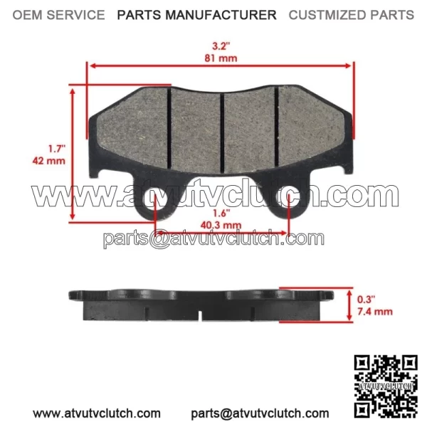 Brake Pads for Yamaha YFZ450 YFZ 450 2006 2007 2008 2009 10 11 2012 Rear Brakes (For: Yamaha) - Image 2