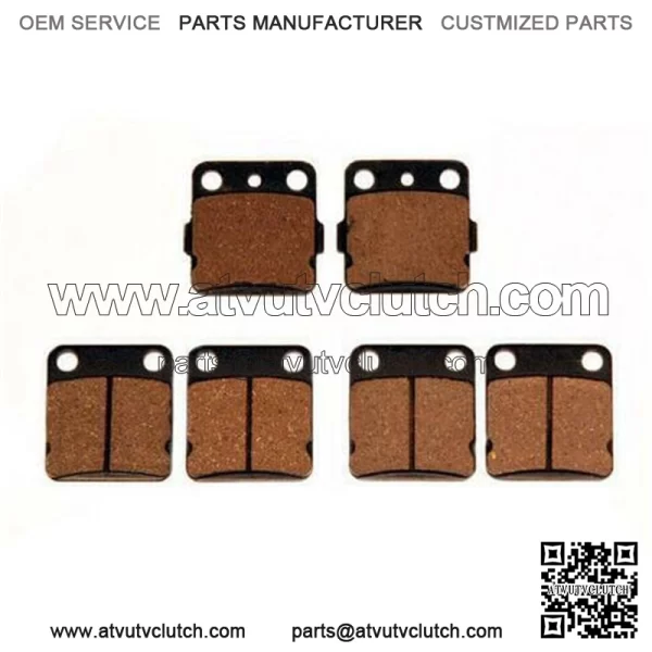 Front+Rear Brake Pads For Yamaha Raptor 350 YFM350 & Raptor 125 YFM125R  (For: Yamaha)