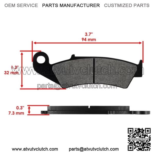 Front and Rear Brake Pads for Honda ATC350X ATC 350X 1986 ATV - Image 2