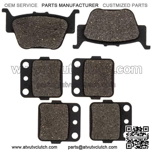 Brake Pad Kit for Honda Rancher 420 06435-HP5-602 Front Rear Semi-Metallic (For: Honda)