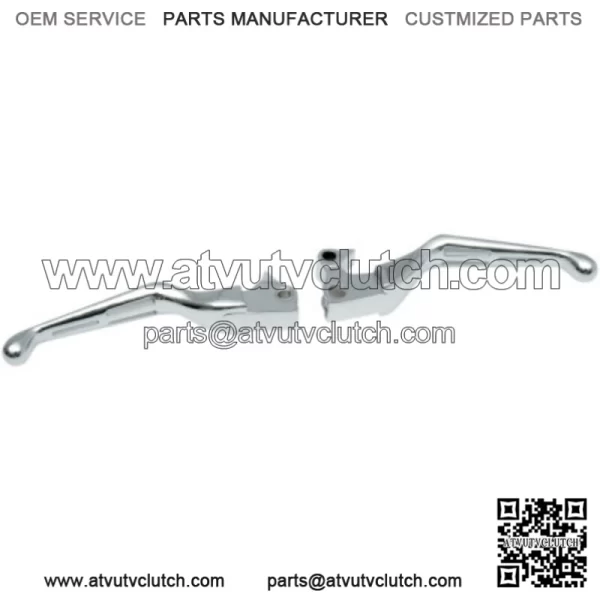 Drag Chrome Slotted Wide Blade Brake Clutch Hand Levers Harley 04-13 Sportster (For: Harley-Davidson)