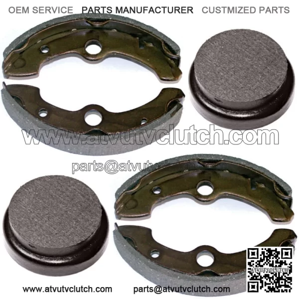 Front Brake Shoes & Rear Brake Pads for Yamaha Big Bear 350 YFM350FW 1989-1995