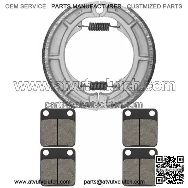 for Suzuki LTA400 LT-A400 Eiger 2002-2004 2006-07 Front & Rear Brake Pads Shoes