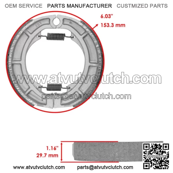 for Suzuki LTA400 LT-A400 Eiger 2002-2004 2006-07 Front & Rear Brake Pads Shoes - Image 2