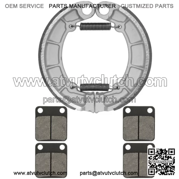 Front Brake Pads & Rear Shoes for Kawasaki KVF300 Prairie 300 4X4 1999 00 01 02