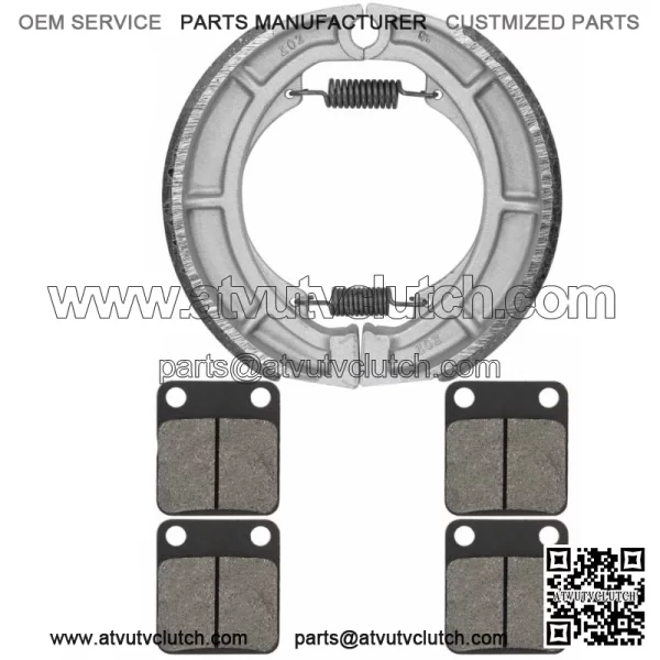 for Suzuki LTF400F LT-F400F Eiger 4WD 2002-2005 Front & Rear Brake Pads Shoes