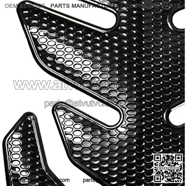 3D 4-Piece Customize Fuel Tank Pad Decal / Sticker Perforated Black w/Black Trim - Image 4