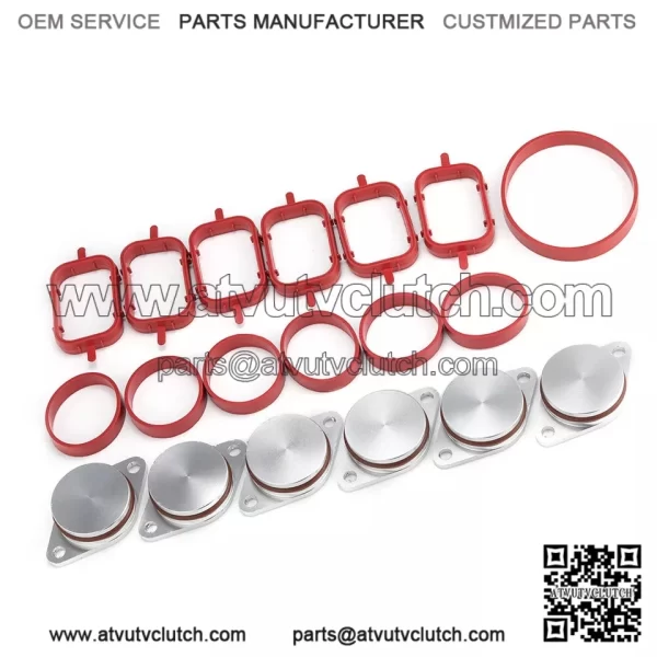 BMW Diesel Engine Vortex Swirl Flap Repair Kit 33MM 6PCS with Leather Ring #Silver - Image 2