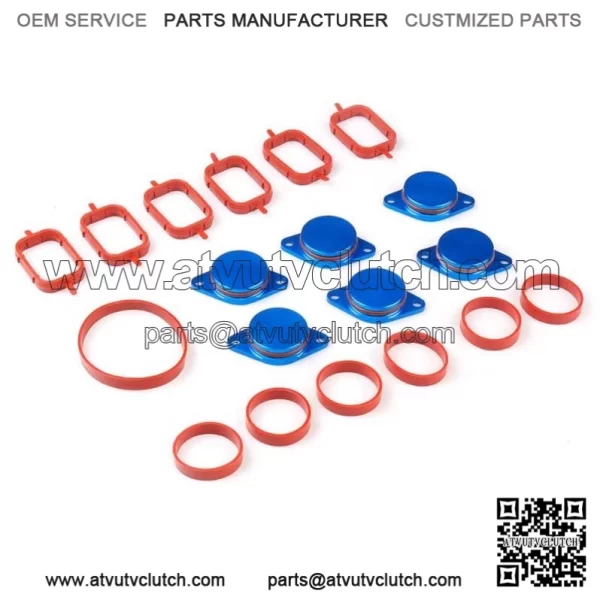 BMW Diesel Engine Eddy Swirl Flap Repair Kit 33MM 6PCS with Leather Ring #Red