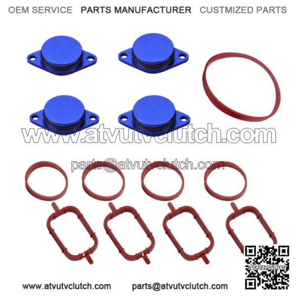 BMW Diesel Engine Vortex Swirl Flap Repair Kit 33MM 4PCS with Leather Ring #Blue