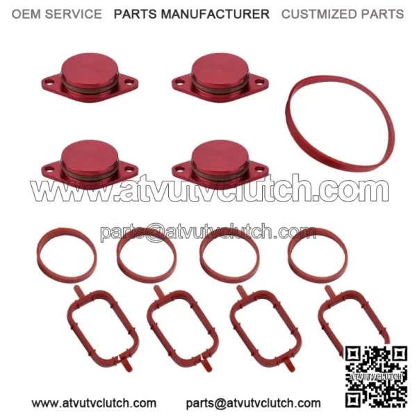 BMW Diesel Engine Vortex Swirl Flap Repair Kit 33MM 4PCS with Leather Ring #Red