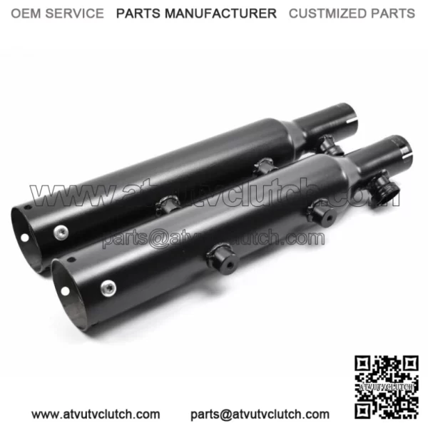 Rush Exhaust 3" Slip On Black Mufflers Tip Compatible Harley Sportster XL 09-13 (For: Harley-Davidson)