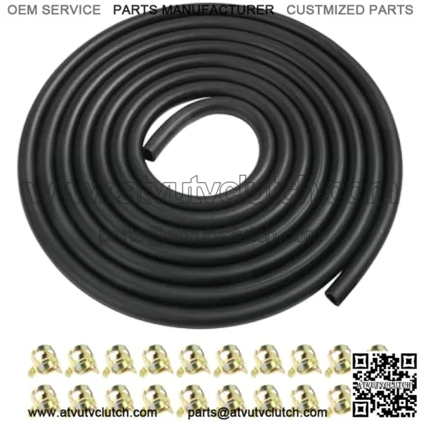 9.85FT Fuel Line,1/4" ID Fuel Line Hose with 20Pcs 2/5" ID Hose Clamps,Car Accessories Gas Line Small Engine Fuel Line,Stretchy Fuel Line for Motorcycle Mowers Tractors and All Small Engines