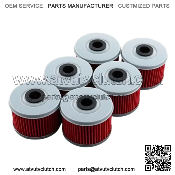 6x Oil Filter For Honda Rancher 350 420 TRX300 TRX400EX Foreman 500 Fourtrax 300 (For: More than one vehicle) - Image 2