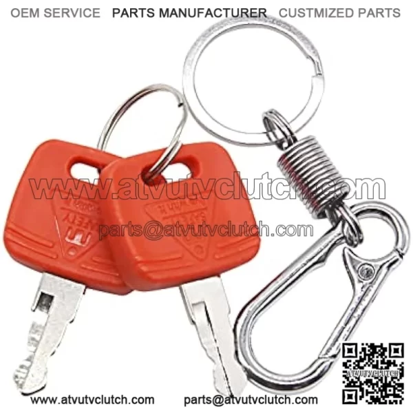 RE183935 RE71557 Ignition Key with Keychain Fit for John Deere Tractor Combine Loader 3120 3320 3720 4210 4320 4510 4710 5045E 5103 5203 7130 7230