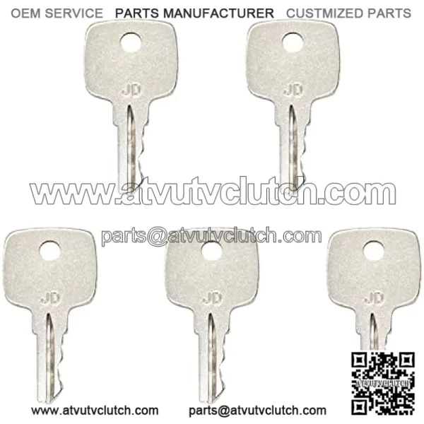 5Pcs Ignition Keys AR51481 AT195302 AT145929 Compatible with John Deere Backhoe Loader 210C 310 310A 310E 401C 710K Tractor 1020 1120 1630 2130 4320 8630 Combine 1165 3300 4400 7720 9780 - Image 3