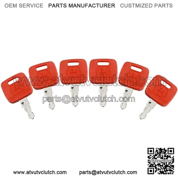 Ignition Key RE183935 RE71557 Key Replacement for J-OHN Deere Tractor 2038R 5320 3120 3320 3720 4210 4320 4510 4710 5045E 5103 5203 7130 7230 8330 7810 9510 and 4730(Pack of 6) - Image 2