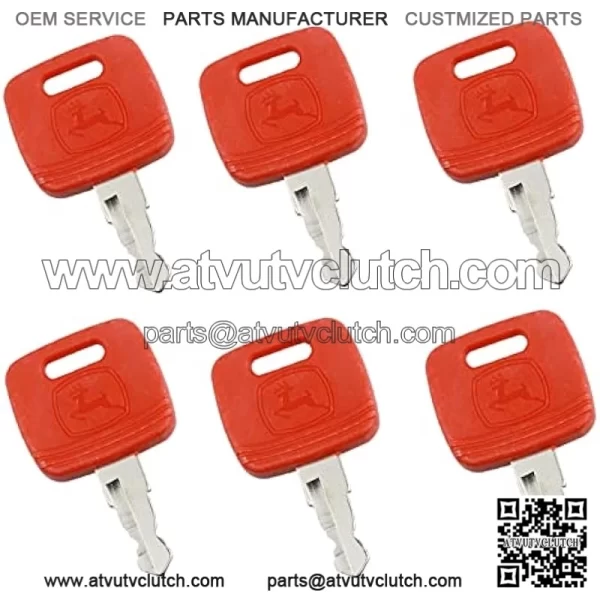 Ignition Key RE183935 RE71557 Key Replacement for J-OHN Deere Tractor 2038R 5320 3120 3320 3720 4210 4320 4510 4710 5045E 5103 5203 7130 7230 8330 7810 9510 and 4730(Pack of 6) - Image 4