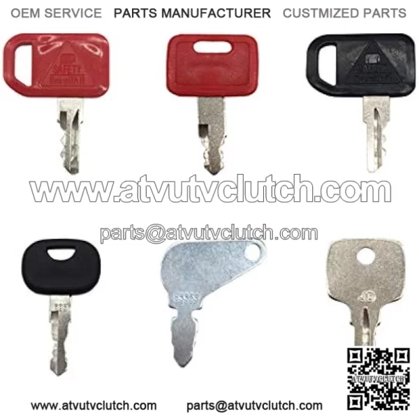 6 Keys Ignition Key Set Construction Equipment Key Set for John Deere Models - Image 3