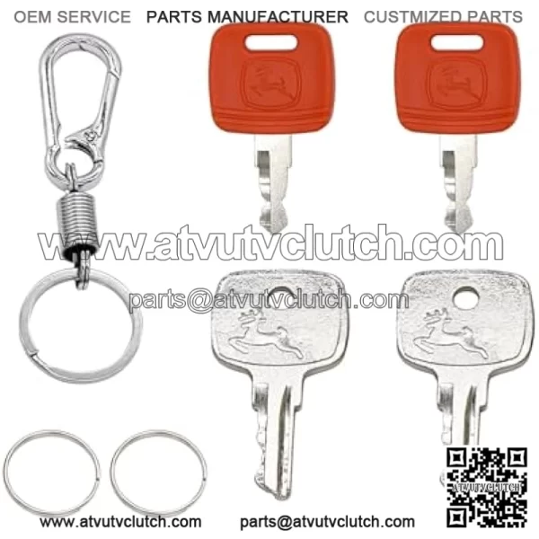4PCS RE183935 AR51481 Ignition Keys Heavy Equipment Keys Set Fit for John Deere Equipment Replaces AT195302 RE71557