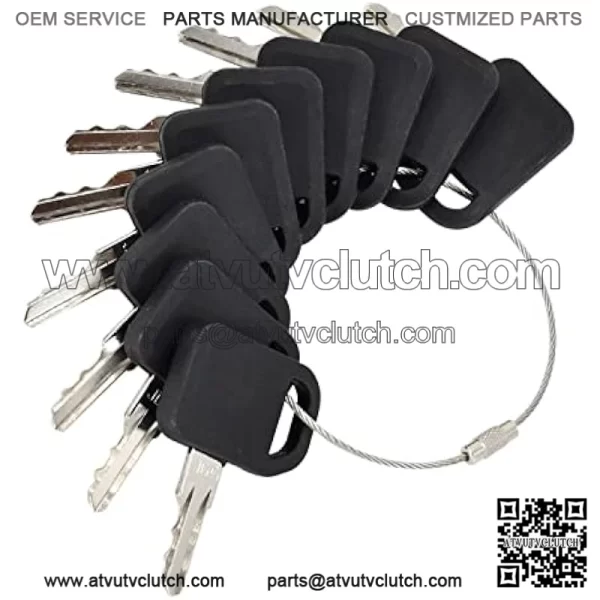 AM131841 10Pcs Ignition Keys AM102439 AM101600 M73153 Compatible with John Deere Gator Mower Tractor LX172 LX173 LX176 LX178 X465 X475 X485 X495 X479 X575 X585 X595 M76975 TCA24616 - Image 2