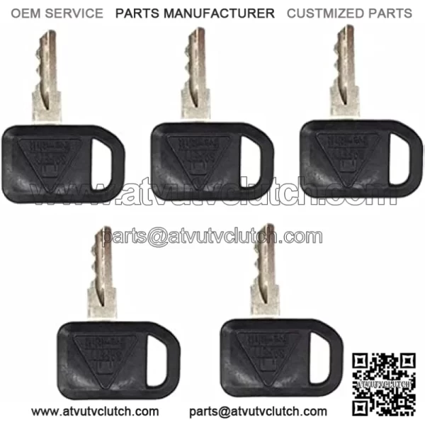 5 Pack Ignition Keys AM131841 TCA24616 131841 for John Deere 300 400 GT GX LX Series 130 160 165 Gator 2020A 2030A 850D 855D 4X2 6X4 622 600 1800 2020,Multiquip with Keychain