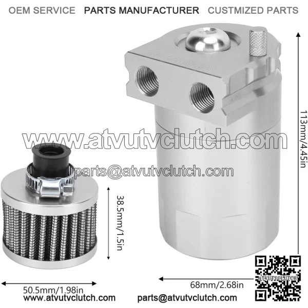 05030 oil breather with air filter # silver - Image 4