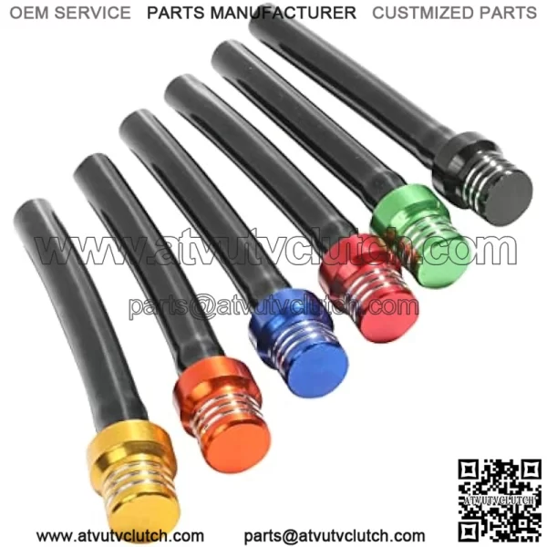 6pcs Colorful Breather Hose Gas Fuel Tank Cap,Atv Gas Fuel Cap,Universal CNC Tube One Way Valve Aluminum Breather Valve,Compatible with ATV Quad CRF YZF RMZ KLX DRZ Pit Dirt Bike Motorcycle