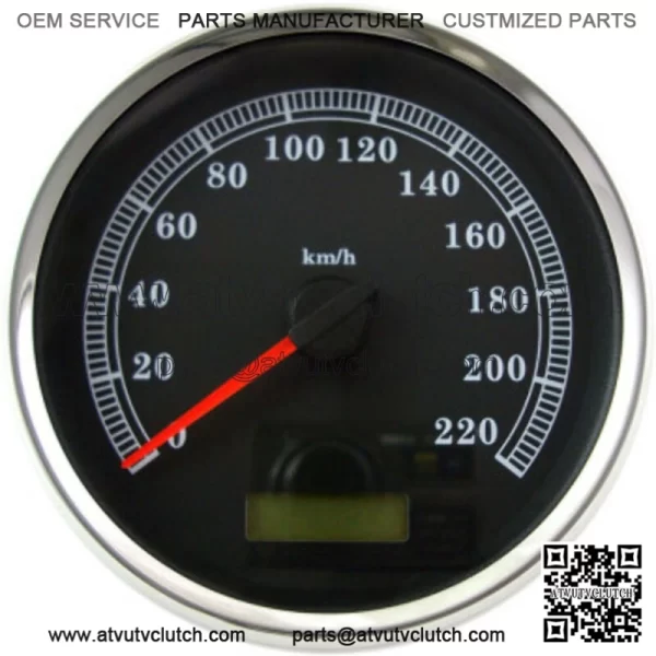 5" Programmable Electronic Speedometer Black KM/H Harley FLHR Softail Dyna 04-13 (For: Harley-Davidson)