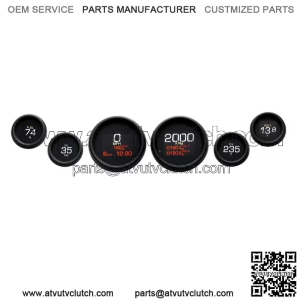 Dakota Digital Black Dresser MLX 6 Gauge Kit Set Upgrade 04-13 Harley Touring (For: Harley-Davidson)