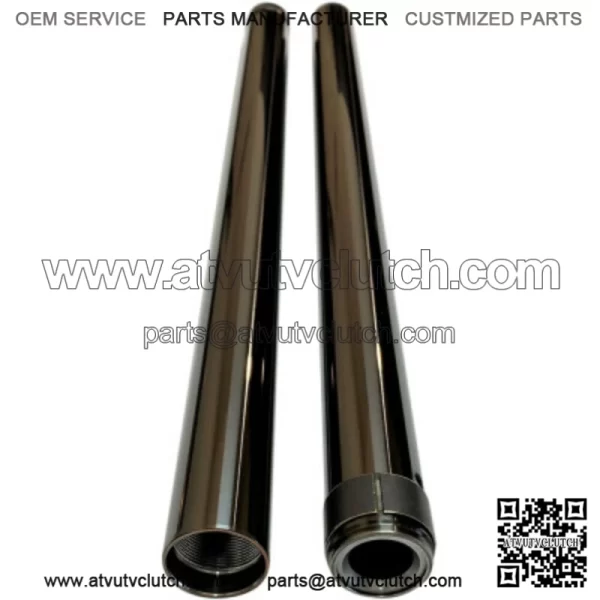 Black 39mm Front Fork Tubes Pair Set 24.25 Stock Harley Sportster Dyna FXR XL (For: Harley-Davidson)