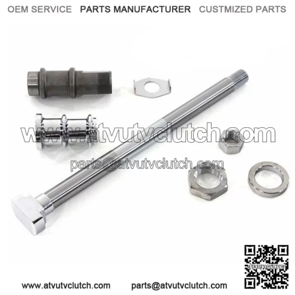 Chrome Square Head Rear Axle Kit 36-57 Harley Flathead Knucklehead Panhead Rigid (For: Harley-Davidson)