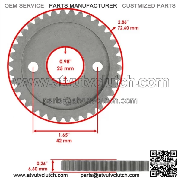 Fits Polaris RZR XP 4 900 Exhaust Camshaft w/ Timing Chain Sprocket 2012 2013  (For: Polaris) - Image 3