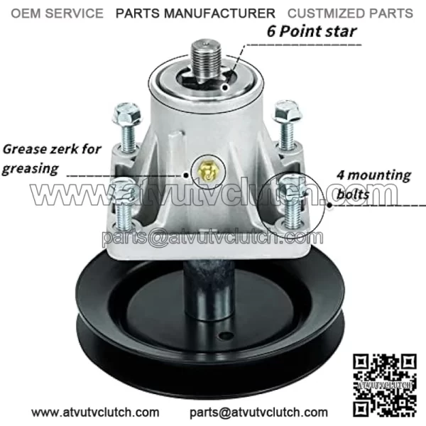 Spindle Assembly for Cub Cadet MTD LT1045 LT1046 i1046 918-0660A 918-0625B 618-0660A - Image 3