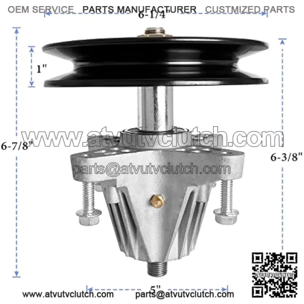 918-04822B Spindle Assembly Fits for Craftsman Cub-Cadet Troy-Bilt Pony Bronco 42" Deck Tractor, Come with All Mounting Hardware Including Threaded Bolt, Replace 918-04822A 618-04822, 2 Pack - Image 2