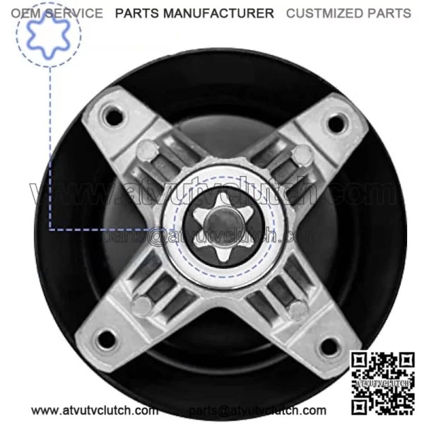 918-04822B Spindle Assembly Fits for Craftsman Cub-Cadet Troy-Bilt Pony Bronco 42" Deck Tractor, Come with All Mounting Hardware Including Threaded Bolt, Replace 918-04822A 618-04822, 2 Pack - Image 3