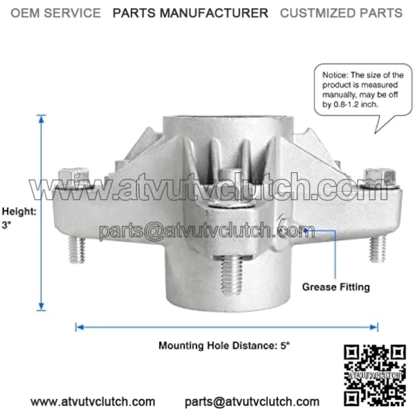 918-04426 Spindle Fit for Cub-Cadet Lawnmower, 618-3129 Spindle Assembly for Cub-Cadet Z Force Enforcer 44" 48" 50" 54" 60" Deck Zero Turn Mower, MTD Cub-Cadet GT2544 Lawn Tractor - Image 3