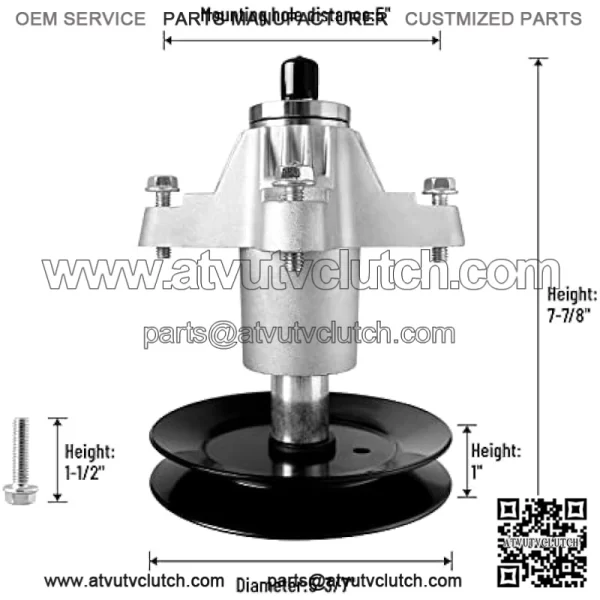 918-04608A Spindle Assembly for Cub-Cadet MTD Troy Bilt 54 inch Deck Mowers, 918-0671B Mower Spindle Replace for 618-0671B, 918-0671D, 618-0671, 918-0671 - Image 2