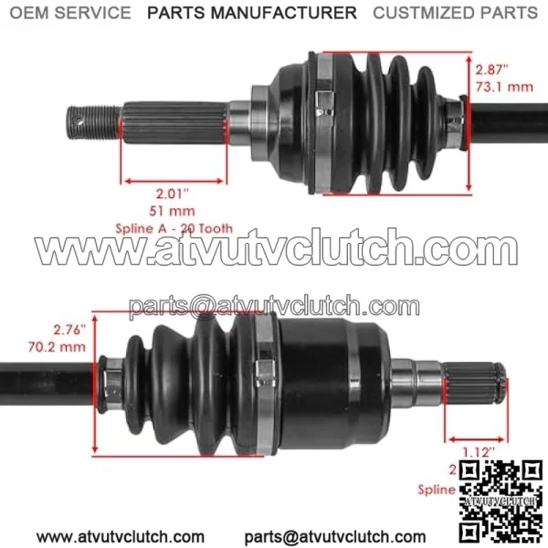 Left And Right CV Axles Compatible with Suzuki Eiger Auto 4x4 LT-A400FC 2005 2006 2007 / Eiger 4x4 LT-F400F 2005 2006 2007 - Image 5