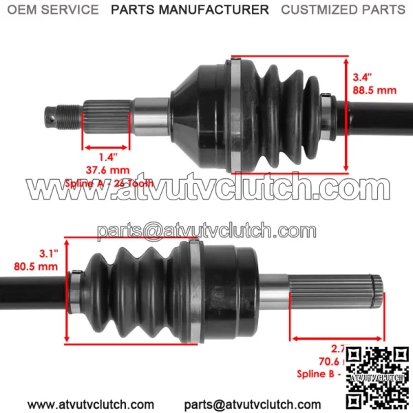 CV Axles For Kawasaki Teryx KRF800 2017-2023 Front And Rear For: More than one vehicle - Image 5