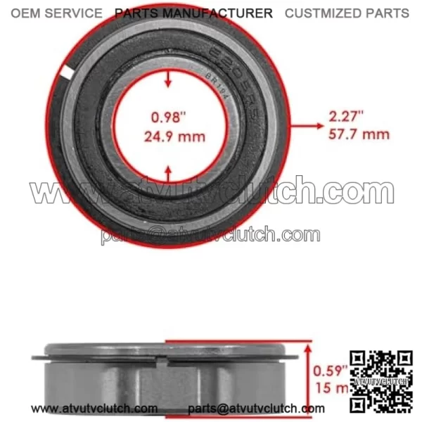 Replacement Part OEM for Front or Rear Wheel Ball Bearing for John Deere CS CX Gator Utility Vehicle Index-DDR965-GTF1-66297 - Image 2